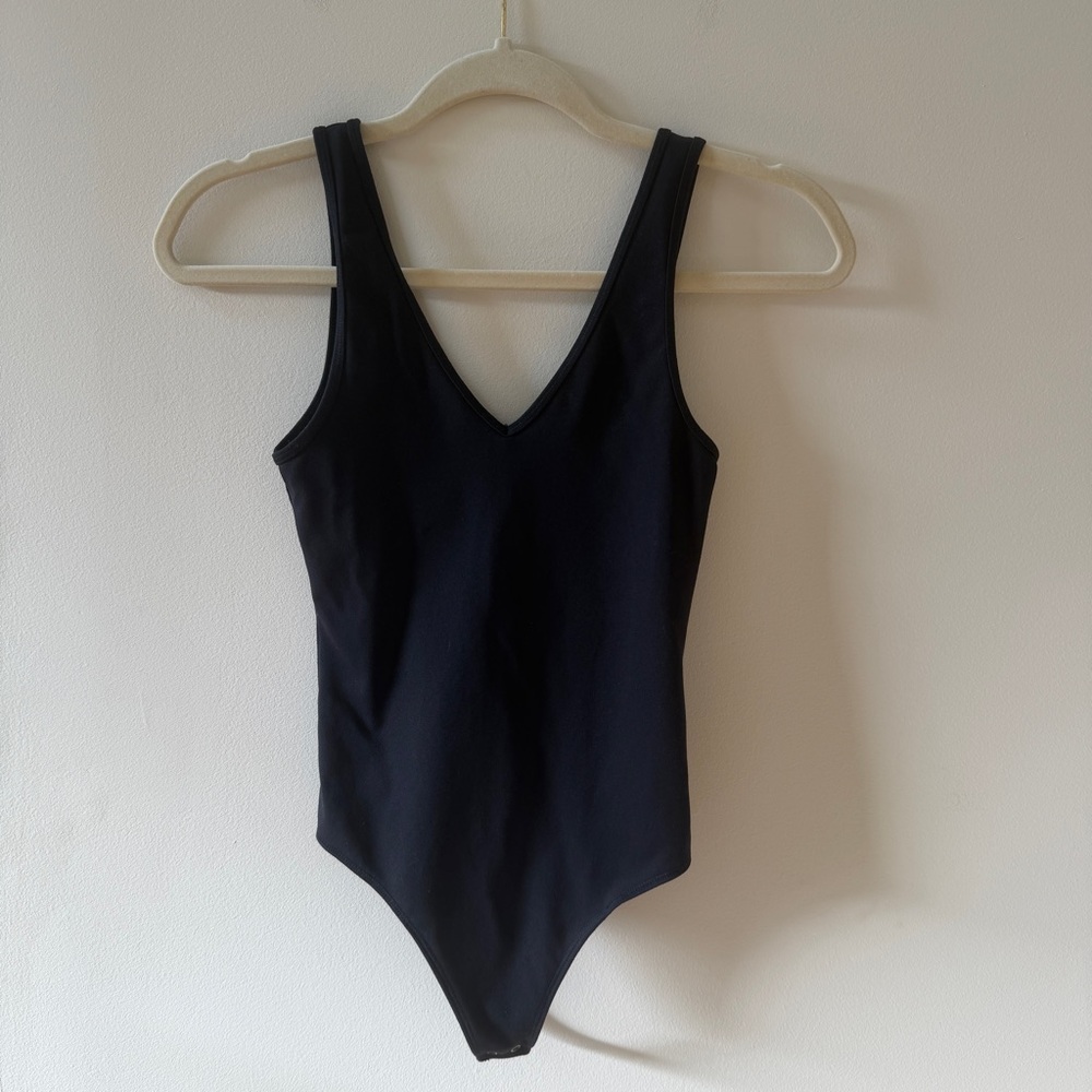 Abercrombie & Fitch Black V Neck Tank Top Soft Collection Body Suit